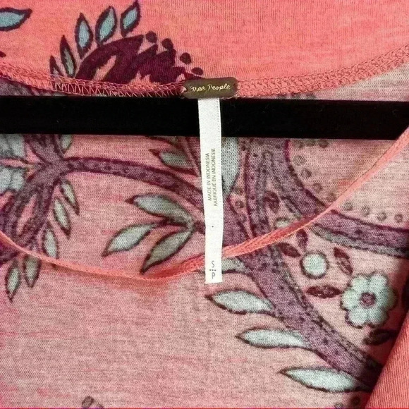 Free People Paisley Poncho Style Top Size S Small - Picture 4 of 5